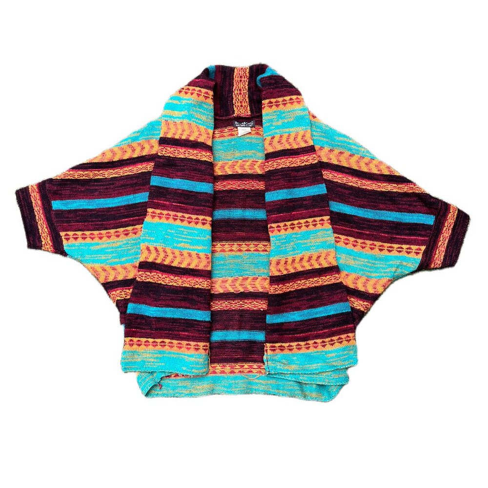 Billabong Designers Closet Multicolor Boho Open Cardigan Sweater - Size SP